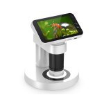 Microscope � double source lumineuse avec batterie 1200 mah, �cran tft 4 , id�al pour l'�ducation et ...