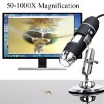 Microscope numrique usb 50x - 1000x grossissement 8 led mini microscope endoscope de6064