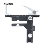 Microscope  platine mobile en mtal, rgle d'chelle 0 - 60mm, clip coulissant pour microscope biologique ...