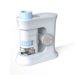 Microscope de poche �clair� 40x - 160xled avec lampe de poche uv et led int�gr�e, bleu moyen 1pcs