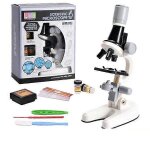 Microscope zoom pour enfants, laboratoire de biologie, led 1200x, kit d'exprimentation scientifique ...