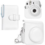 Mini 11 case, pu leather protective case for instax mini 11 instant camera bag, white clay, instant mini ...