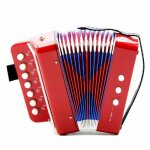 Mini accord�on pour enfants, jouet educatif, instrument de musique, 7 touches, 3 boutons, cadeau