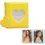 Mini album photo - porte - cartes photo - pour papier photo de 8, 3 cm - jaune