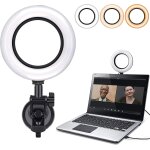 Mini anneau lumineux rglable avec support  ventouse et alimentation usb pour vido et maquillage