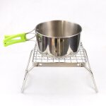 Mini barbecue de poche pliable en acier inoxydable, accessoires de bbq portable, outil de pique nique ...
