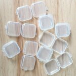 Mini bote de rangement en plastique transparent, 10 pices, bote  bouchons d'oreille, bote  pilules, ...