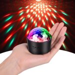 Mini boule disco, lumi�re de f�te jeux de lumi�re, 7 rgb a commande sonore projecteur led commande vocale, ...