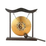 Mini bureau gong table carillon de vent instrument de percussion cymbales gongs avec maillet pour dcoration ...