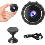 Mini camra espion wifi sans fil 1080p hd 3 cm avec enregistrement vido audio, dtection de mouvement, ...