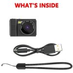 Mini camra numrique avec batterie  cran, camscope compact pour enfants, enregistreur vido de sport ...