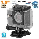 Mini camra sport hd 720p tanche 30m cran 1. 5' photos vido 140 noir 32 go - yonis