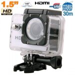 Mini cam�ra sport hd 720p �tanche 30m �cran 1. 5' photos vid�o angle 140 argent - yonis