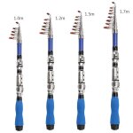 Mini canne  pche portable en carbone, 1m 1. 7m, pour plein air, rivire, lac, rtractable, ultra lgre, ...