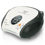 Mini chaine hifi radio fm stereo portable avec lecteur cd blanc noir