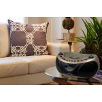 Mini chaine hifi radio lecteur cd mp3 usb copper and black cuivre noir