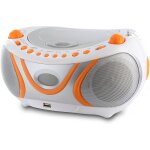 Mini chaine hifi radio lecteur cd mp3 usb orange blanc gris Mini chaine hifi radio lecteur cd mp3 usb orange blanc gris