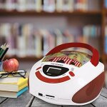 Mini chaine hifi radio lecteur cd usb sd aux - in enfant circus rouge blanc