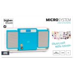 Mini chaine murale bleue radio cd + stickers