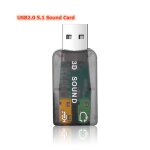 Mini connecteur usb vers audio 3d usb 3. 5mm, adaptateur de carte son externe, microphone professionnel ...