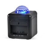 Mini enceinte bluetooth noir idance cube mini 3 � leds rgb sur batterie - usb - 3w rms