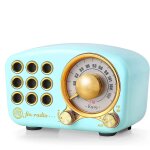 Mini enceinte radio bluetooth r�tro avec amplificateur 5 w, 9 heures d'autonomie, radio fm, design vintage ...