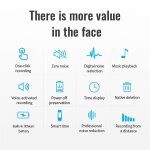 Mini enregistreur vocal, montre, enregistrement secret, dictaphone, enregistrement audio numrique, cl ...