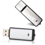 Mini enregistreur vocal numrique 8 / 16 go enregistreur de son rechargeable usb avec botier en mtal ...