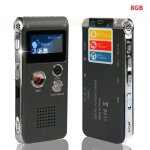 Mini enregistreur vocal professionnel , lecteur mp3, dictaphone statique, son audio, cl usb,  8 go - ...