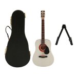 Mini modle de guitare blanc 5. 1in long lissage bois riches dtails guitare en bois miniature pour table ...