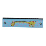 Mini harmonicas en bois a 16 trous, jouet d'apprentissage précoce, motif girafe Mini harmonicas en bois a 16 trous, jouet d'apprentissage précoce, motif girafe