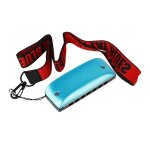 Mini harmonica diatonique a 7 trous, avec lanières, cadeaux d'anniversaire - type c tone blue Mini harmonica diatonique a 7 trous, avec lanières, cadeaux d'anniversaire - type c tone blue