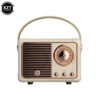 Mini haut - parleurs bluetooth vintage sans fil, radio fm vintage crative, haut - parleurs portables ...