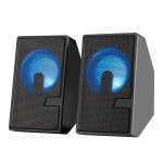 Mini haut parleur filaire usb pour ordinateur portable, haut parleur stro hifi avec lumire led, son ...