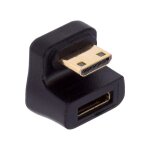 Mini hdmi mle vers mini hdmi femelle 8k @ 60hz 4k @ 120hz 180 degrs coud vers le bas adaptateur convertisse ...