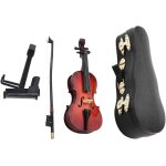 Mini instrument de violoncelle en bois de 14 cm avec support et etui, fabrication exquise, pour enfants ...