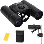 Mini jumelles t�lescopiques pliables 8 x 21 hd avec adaptateur pour smartphone, sangle de transport et ...