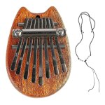 Mini kalimba 8 touches, piano a pouce en bois massif, cadeau pour enfants dbutants, portable avec cordon ...