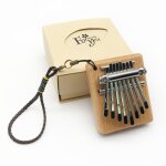 Mini kalimba a doigts en bois, piano a pouces 8 tons, instrument de musique portable, planche entire ...
