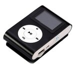 Mini lecteur mp3 numrique  clip en mtal, avec cran lcd de 1. 8 pouces, support carte tf, usb 2. 0, ...