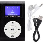 Mini lecteur de musique mp3 portable avec ecran lcd de 0, 8 pouces, clip en mtal, carte mmoire et ecouteurs ...