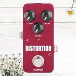 Mini p�dale de guitare electrique portable, effet de distorsion, p�dale, p�dale, stompbox, true bypass, ...
