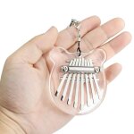 Mini piano a doigts en cristal, 8 touches, kalimba transparent, jouet en bois, cadeaux