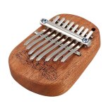 Mini piano a pouce kalimbas 8 touches en camphre / acajou avec marteau d'accordage, k - 8ca