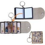 Mini porte - cls photo, petit porte - cls personnalis en cuir avec photo a mmoire de forme, album ...