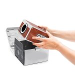 Mini projecteur 3d en carton pour tlphone intelligent, lumire, nouveaut, portable, cinma  domicile, ...