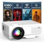 Mini projecteur avec android, r�troprojecteur wifi 6, full hd, 1080p vid�oprojecteur, dual contr�le bt5. ...
