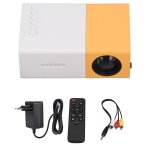 Mini projecteur jaune blanc 1080p full hd portable led pico vidoprojecteur avec tlcommande pour multimdia ...