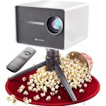 Mini projecteur led 4k mobile full hd led 1080p home cinma & outdoor compatible avec courte distance ...