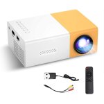 Mini projecteur portable 1920 x 1080p hd 5 v / 2 a avec haut - parleurs stro  faible bruit, projecteur ...